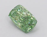 0.51ct Cushion modified Lab Grown Diamond (Colour Fancy Vivid Green, Clarity VS2, IGI Certified)
