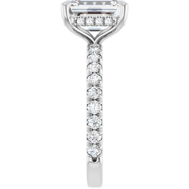 2 CT Lab Grown Diamond Accented Engagement Ring – IGI Certified | 14K White Gold