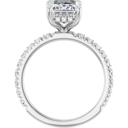 2 CT Lab Grown Diamond Accented Engagement Ring – IGI Certified | 14K White Gold