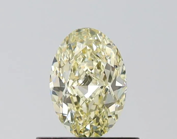 0.68ct Oval Lab Grown Diamond (Colour Fancy Yellow, Clarity VS2, Cut GD, IGI Certified)