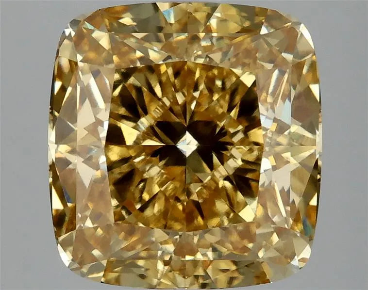 5.00ct Cushion modified Lab Grown Diamond (Colour Fancy Vivid Yellow, Clarity VS1, IGI Certified)