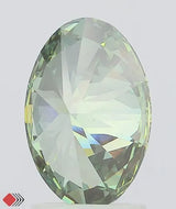 1.96ct Oval Lab Grown Diamond (Colour Fancy Deep Green, Clarity VS2, IGI Certified)