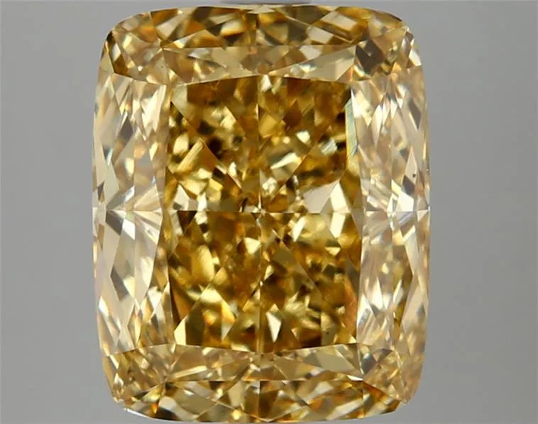 5.06ct Cushion modified Lab Grown Diamond (Colour Fancy Vivid Yellow, Clarity VS1, IGI Certified)