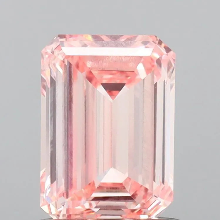 0.95ct Emerald Lab Grown Diamond (Colour Fancy Intense Pink, Clarity VVS2, IGI Certified)