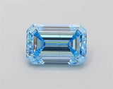 1.51ct Emerald Lab Grown Diamond (Colour Fancy Vivid Blue, Clarity VS2, IGI Certified)