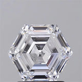1.55ct Hexagonal Lab Grown Diamond (Colour D, Clarity SI2, IGI Certified)