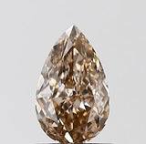 0.71ct Pear Natural Diamond (Colour Brown, Clarity VS1, Cut VG, IGI Certified)