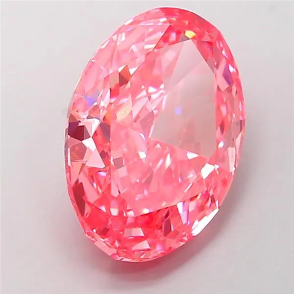 4.02ct Oval Lab Grown Diamond (Colour Fancy Vivid Pink, Clarity VVS1, IGI Certified)