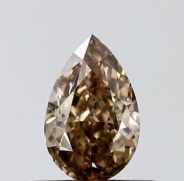 0.43ct Pear Natural Diamond (Colour Brown, Clarity VS2, Cut GD, IGI Certified)