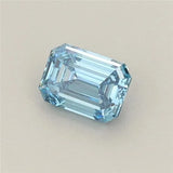 0.44ct Emerald Lab Grown Diamond (Colour Fancy Vivid Blue, Clarity VS1, IGI Certified)