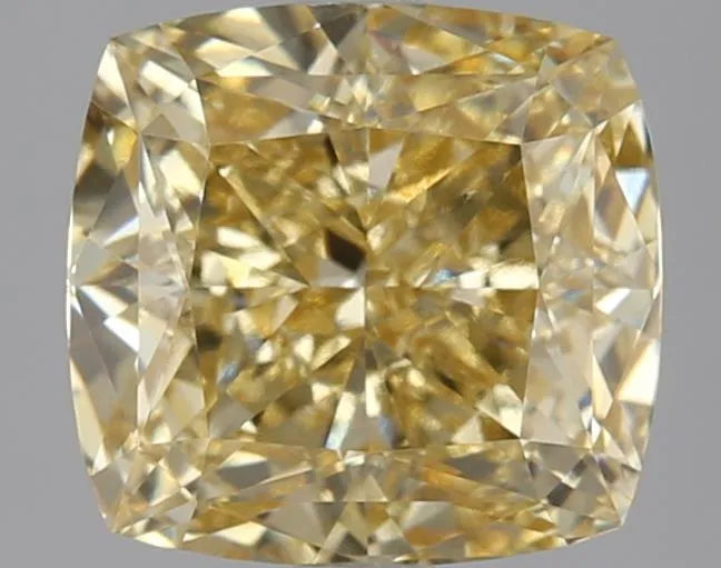 3.11ct Cushion modified Lab Grown Diamond (Colour Fancy Intense Yellow, Clarity VVS2, IGI Certified)