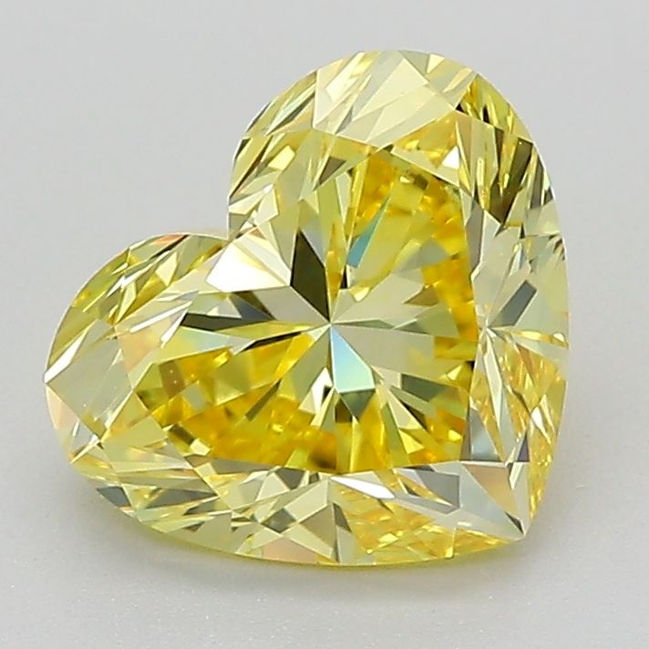 Heart 1.87ct Fancy Vivid Yellow VVS1 GD GD None