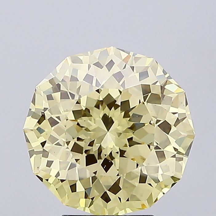 Fancy cut 4.74ct  Intense Yellow VS1 EX EX Faint
