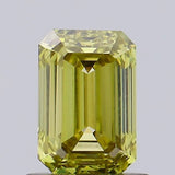 1.01ct Emerald Lab Grown Diamond (Colour Fancy Gray Yellow, Clarity VVS2, IGI Certified)