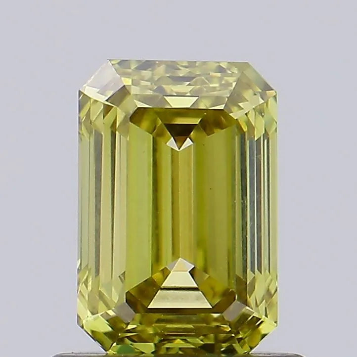 1.01ct Emerald Lab Grown Diamond (Colour Fancy Gray Yellow, Clarity VVS2, IGI Certified)