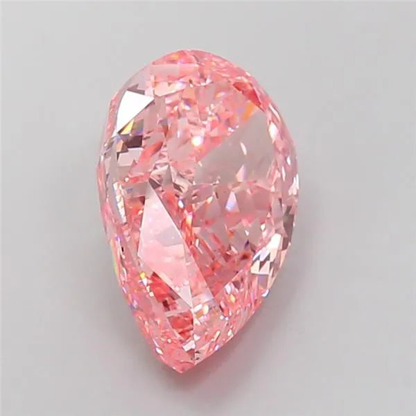 7.01ct Pear Lab Grown Diamond (Colour Fancy Vivid Pink, Clarity VS1, IGI Certified)