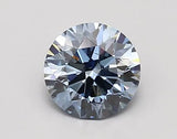 0.93ct Round Lab Grown Diamond (Colour Fancy Vivid Blue, Clarity SI1, Cut ID, IGI Certified)