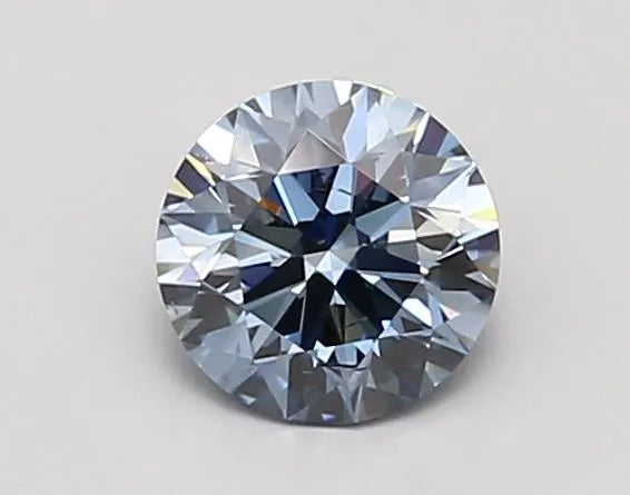 0.93ct Round Lab Grown Diamond (Colour Fancy Vivid Blue, Clarity SI1, Cut ID, IGI Certified)