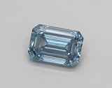 0.40ct Emerald Lab Grown Diamond (Colour Fancy Vivid Blue, Clarity VS1, IGI Certified)