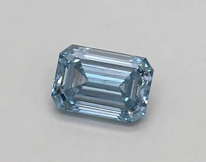 0.40ct Emerald Lab Grown Diamond (Colour Fancy Vivid Blue, Clarity VS1, IGI Certified)