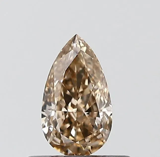 0.41ct Pear Natural Diamond (Colour Brown, Clarity VVS2, Cut GD, IGI Certified)