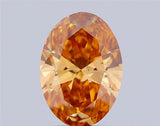 1.52ct Oval Lab Grown Diamond (Colour Fancy Vivid Yellow Orange, Clarity VS2, IGI Certified)