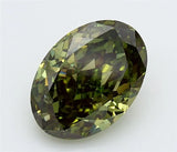 2.66ct Oval Lab Grown Diamond (Colour Fancy Deep Green, Clarity VS2, IGI Certified)