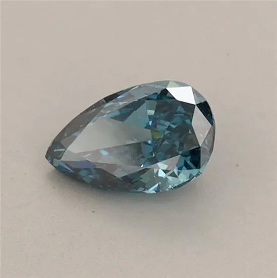 0.46ct Pear Lab Grown Diamond (Colour Fancy Vivid Blue, Clarity VVS2, IGI Certified)