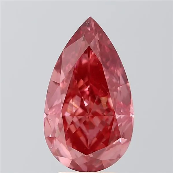 4.28ct Pear Lab Grown Diamond (Colour Fancy Vivid Pink, Clarity VVS2, IGI Certified)