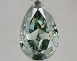 3.05ct Pear Lab Grown Diamond (Colour Fancy Vivid Green, Clarity VS1, IGI Certified)