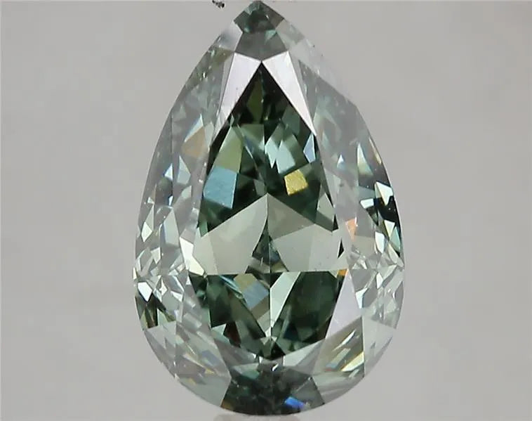 3.05ct Pear Lab Grown Diamond (Colour Fancy Vivid Green, Clarity VS1, IGI Certified)
