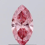 0.55ct Marquise Lab Grown Diamond (Colour Fancy Vivid Pink, Clarity VS2, IGI Certified)
