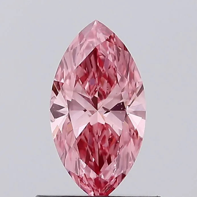 0.55ct Marquise Lab Grown Diamond (Colour Fancy Vivid Pink, Clarity VS2, IGI Certified)