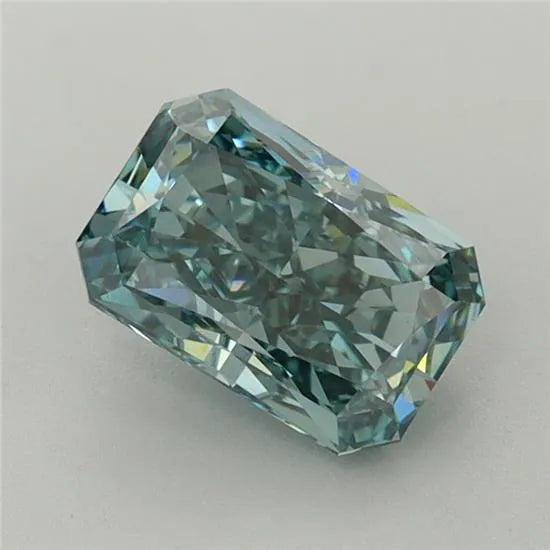 1.50ct Radiant Lab Grown Diamond (Colour Fancy Vivid Green Blue, Clarity VVS2, IGI Certified)