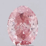 1.14ct Oval Lab Grown Diamond (Colour Fancy Vivid Pink, Clarity VS1, IGI Certified)