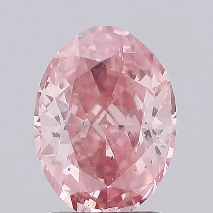 1.14ct Oval Lab Grown Diamond (Colour Fancy Vivid Pink, Clarity VS1, IGI Certified)