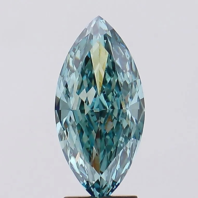 3.56ct Marquise Lab Grown Diamond (Colour Fancy Vivid Green, Clarity VVS2, IGI Certified)
