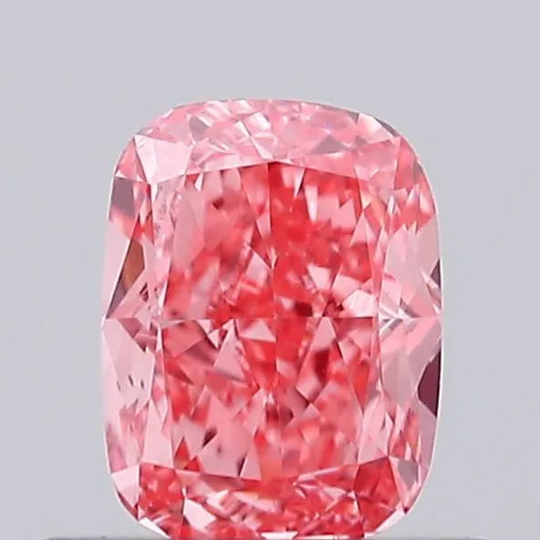 0.54ct Cushion brilliant Lab Grown Diamond (Colour Fancy Vivid Pink, Clarity VVS2, IGI Certified)