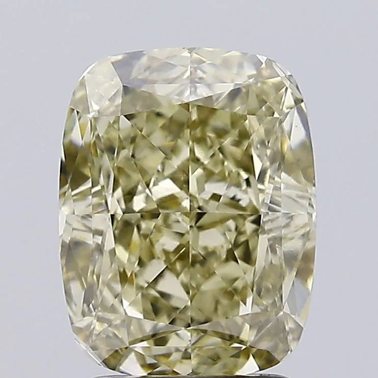 2.61ct Cushion modified Lab Grown Diamond (Colour Fancy Gray Yellow, Clarity VVS2, IGI Certified)