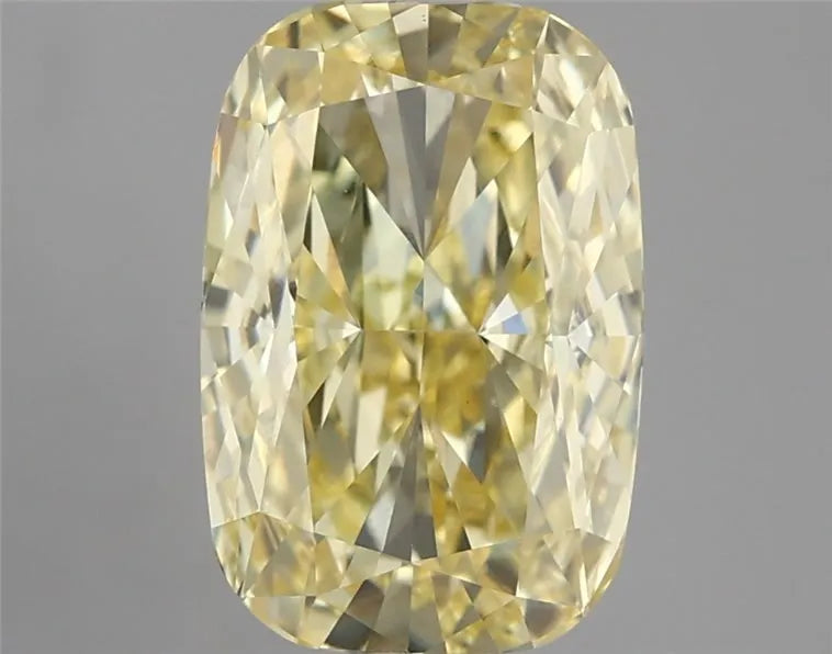 3.04ct Cushion modified Lab Grown Diamond (Colour Fancy Intense Yellow, Clarity VVS2, IGI Certified)