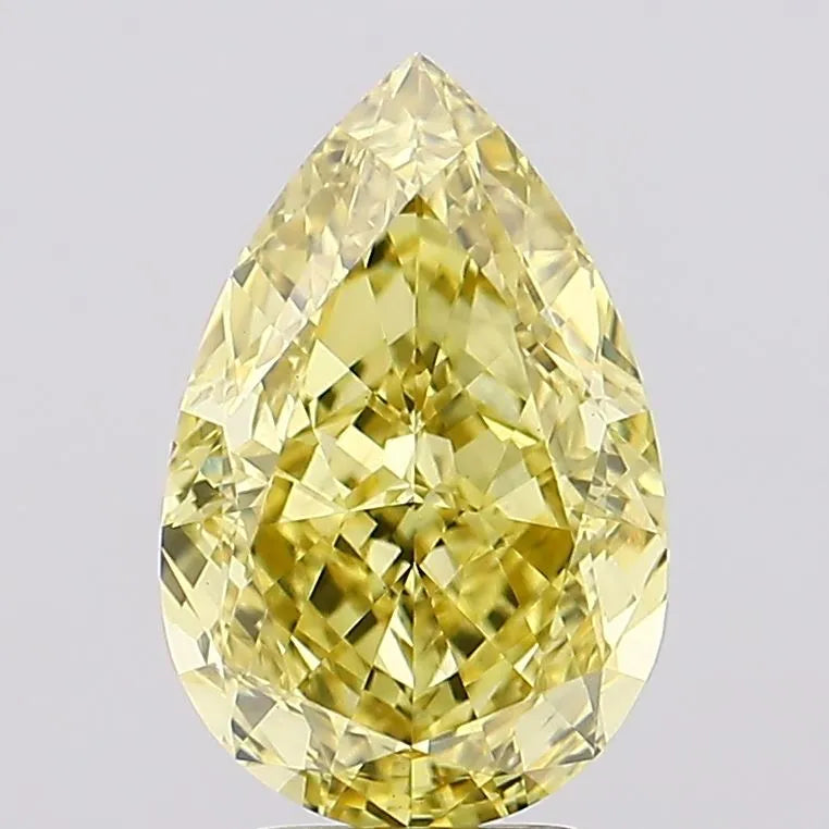 4.58ct Pear Lab Grown Diamond (Colour Fancy Intense Yellow, Clarity VS1, IGI Certified)