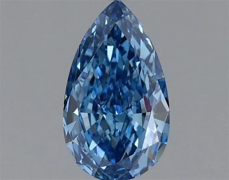 1.01ct Pear Lab Grown Diamond (Colour Fancy Vivid Blue, Clarity VS1, IGI Certified)