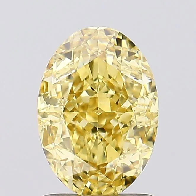 1.69ct Oval Lab Grown Diamond (Colour Fancy Intense Yellow, Clarity VVS2, IGI Certified)