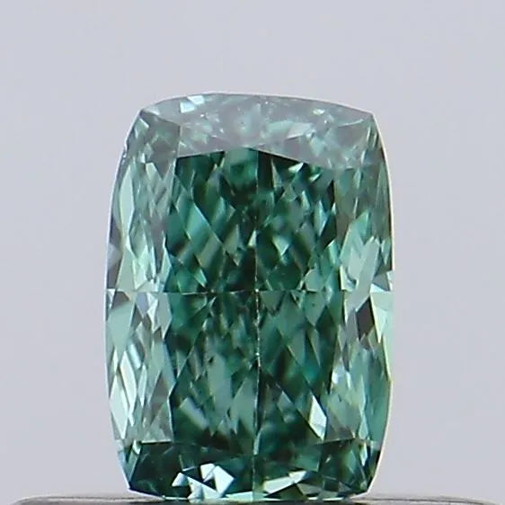 0.22ct Cushion brilliant Lab Grown Diamond (Colour Fancy Vivid Green, Clarity VS1, IGI Certified)