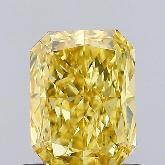 0.69ct Radiant Lab Grown Diamond (Colour Fancy Vivid Yellow, Clarity VVS2, IGI Certified)