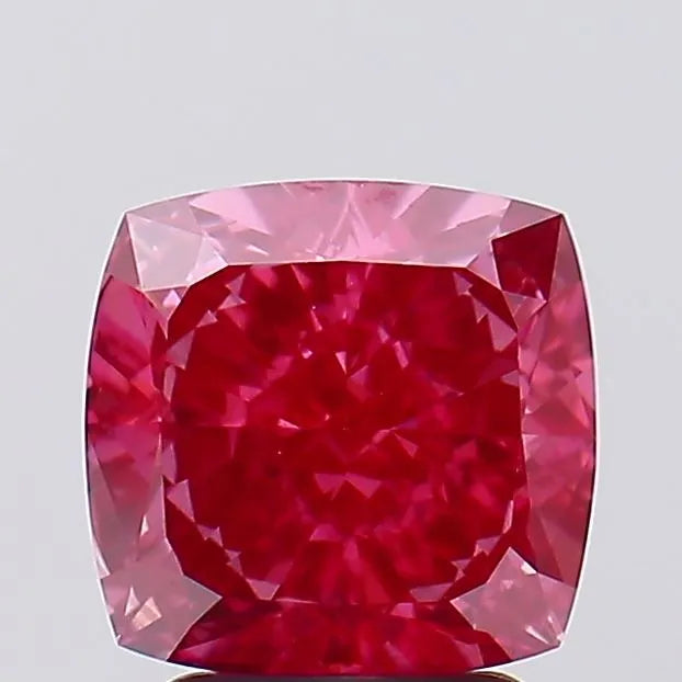 3.15ct Cushion modified Lab Grown Diamond (Colour Fancy Vivid Pink, Clarity VS1, IGI Certified)