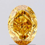 1.29ct Oval Lab Grown Diamond (Colour Fancy Vivid Orangey Yellow, Clarity VS1, IGI Certified)