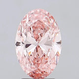 2.57ct Oval Lab Grown Diamond (Colour Fancy Vivid Pink, Clarity VS1, IGI Certified)