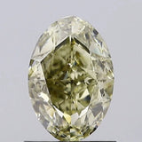 1.20ct Oval Lab Grown Diamond (Colour Fancy Light Gray Yellow, Clarity VS2, Cut GD, IGI Certified)