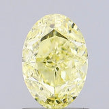 0.94ct Oval Lab Grown Diamond (Colour Fancy Intense Yellow, Clarity VVS2, Cut GD, IGI Certified)